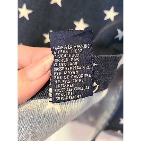 Vintage 90s Tommy Hilfiger Blue Star Pattern Button Down Shirt Nice Fade | M EUC - Picture 12 of 12